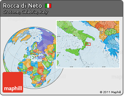 Political Location Map of Rocca Di Neto