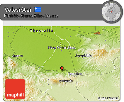 Physical 3D Map of Velesiótai