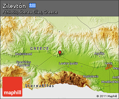 Physical 3D Map of Zilevtón