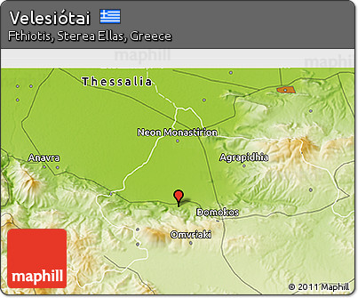 Physical 3D Map of Velesiótai