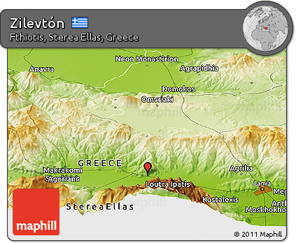 Physical Panoramic Map of Zilevtón