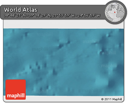 Satellite 3D Map of the Area around 39° 3' 25" N, 25° 25' 29" W