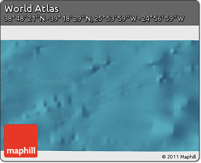 Satellite 3D Map of the Area around 39° 3' 25" N, 25° 25' 29" W
