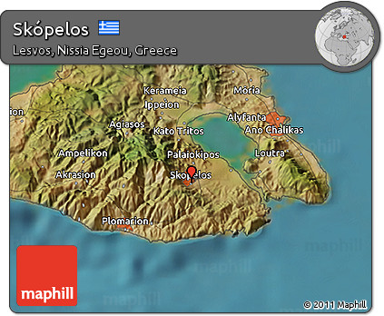 Satellite 3D Map of Skópelos