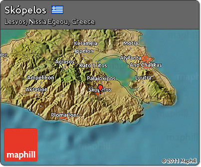 Satellite 3D Map of Skópelos