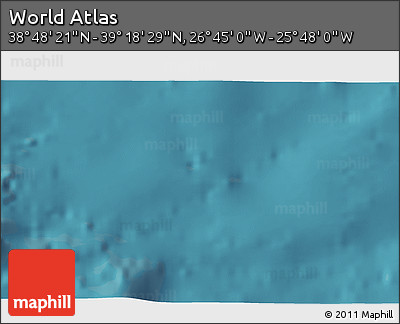 Satellite 3D Map of the Area around 39° 3' 25" N, 26° 16' 29" W