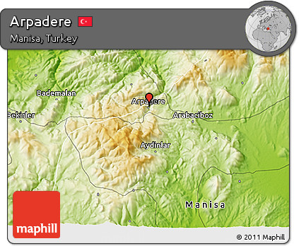 Physical 3D Map of Arpadere