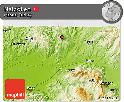 Physical 3D Map of Naldöken