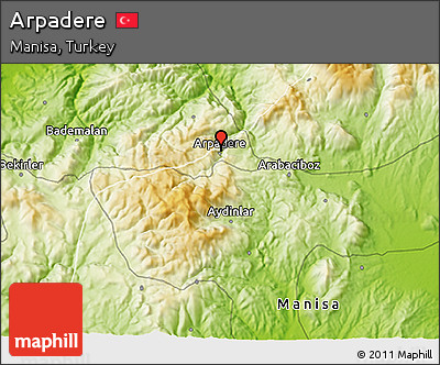 Physical 3D Map of Arpadere