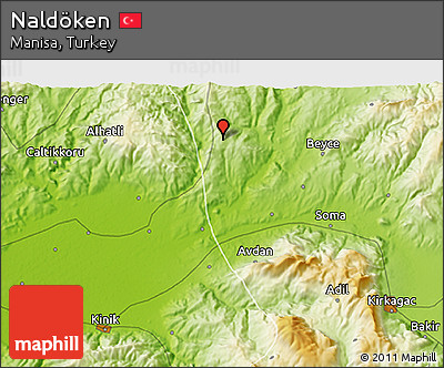 Physical 3D Map of Naldöken