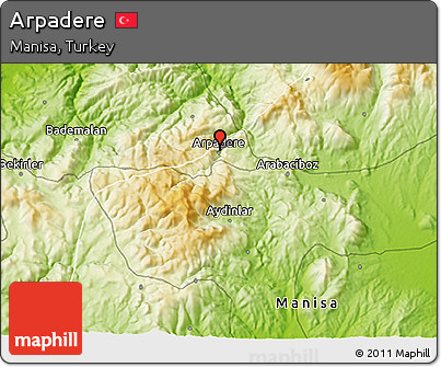 Physical 3D Map of Arpadere