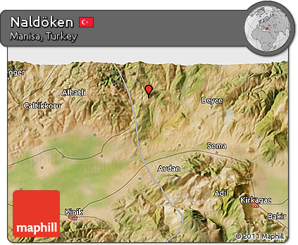 Satellite 3D Map of Naldöken