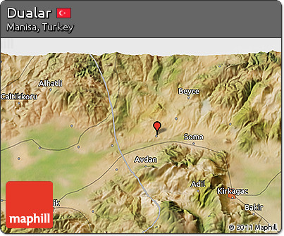 Satellite 3D Map of Dualar