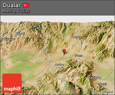 Satellite 3D Map of Dualar