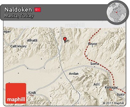 Shaded Relief 3D Map of Naldöken