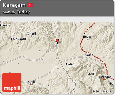 Shaded Relief 3D Map of Karaçam