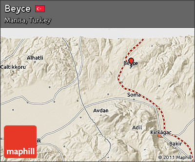 Shaded Relief 3D Map of Beyce