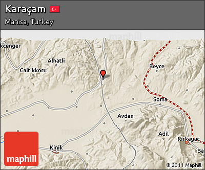 Shaded Relief 3D Map of Karaçam