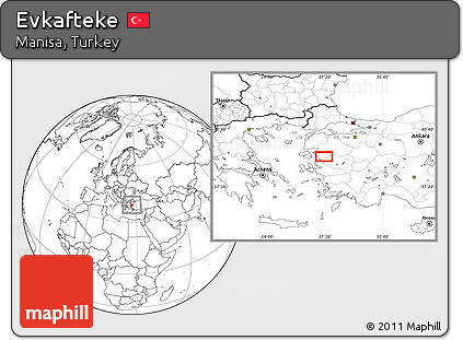 Blank Location Map of Evkafteke