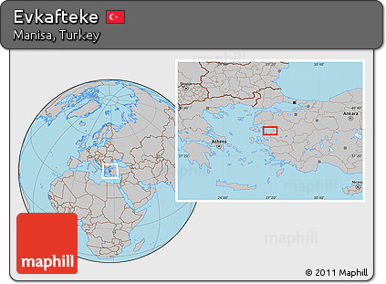 Gray Location Map of Evkafteke
