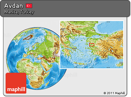 Physical Location Map of Avdan