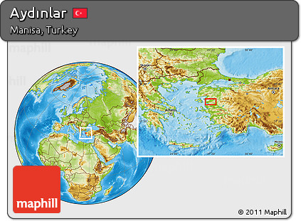 Physical Location Map of Aydınlar