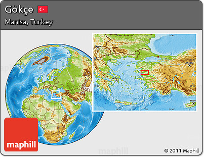 Physical Location Map of Gökçe