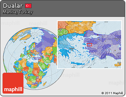 Political Location Map of Dualar
