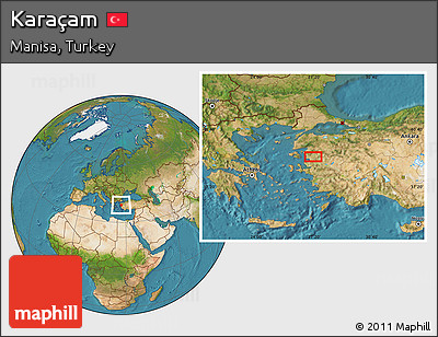 Satellite Location Map of Karaçam