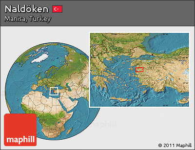 Satellite Location Map of Naldöken