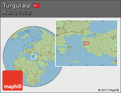 Savanna Style Location Map of Turgutalp