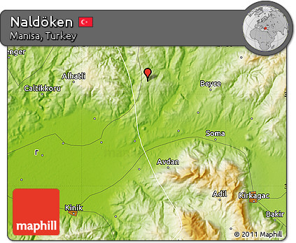Physical Map of Naldöken