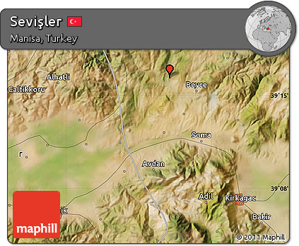 Satellite Map of Sevişler