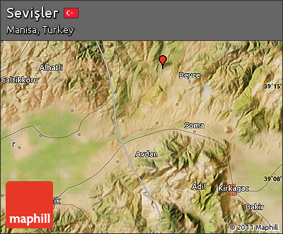Satellite Map of Sevişler