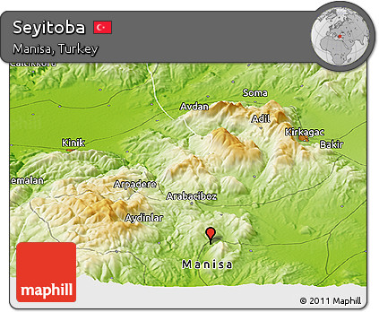 Physical Panoramic Map of Seyitoba