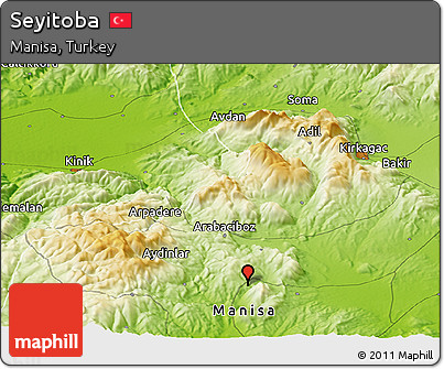Physical Panoramic Map of Seyitoba