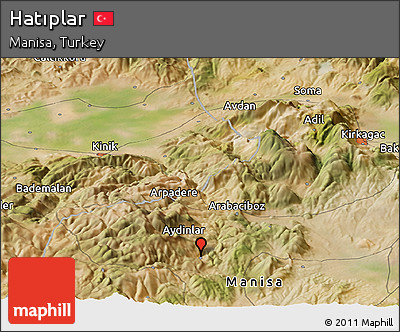 Satellite Panoramic Map of Hatıplar
