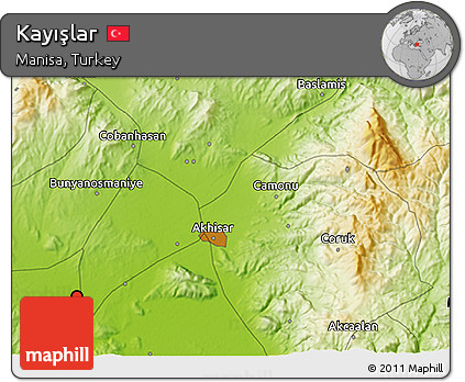 Physical 3D Map of Kayışlar