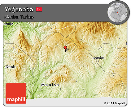 Physical 3D Map of Yeğenoba