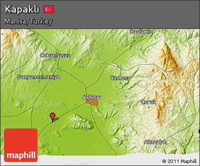 Physical 3D Map of Kapaklı