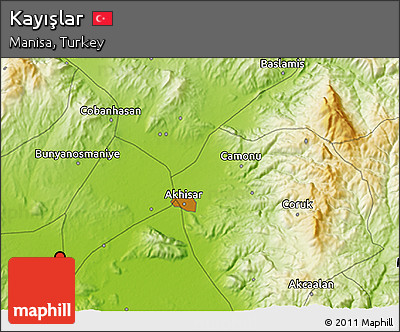 Physical 3D Map of Kayışlar