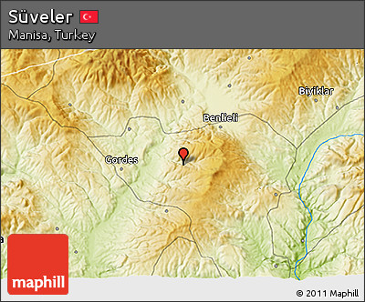 Physical 3D Map of Süveler