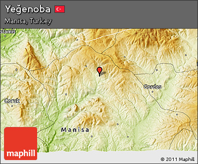 Physical 3D Map of Yeğenoba