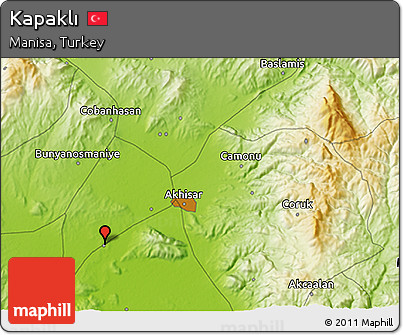 Physical 3D Map of Kapaklı