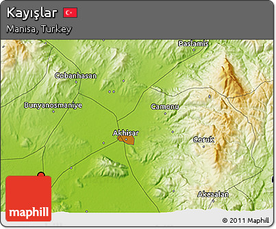 Physical 3D Map of Kayışlar