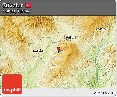 Physical 3D Map of Süveler