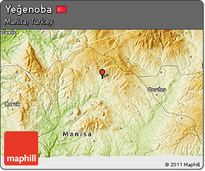 Physical 3D Map of Yeğenoba