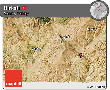 Satellite 3D Map of Hırkalı