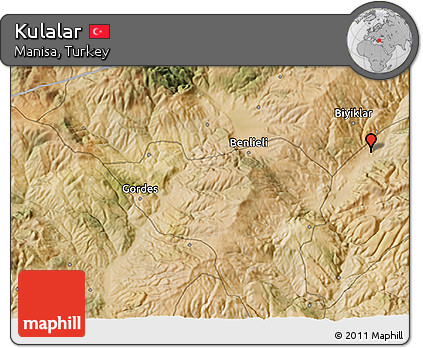 Satellite 3D Map of Kulalar