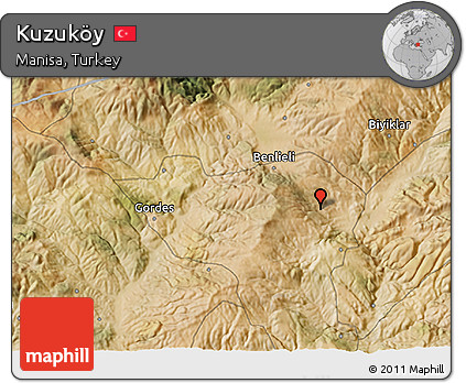 Satellite 3D Map of Kuzuköy